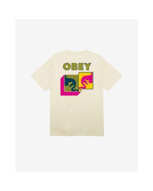Obey Post modernes t -shirt in Natural für Herren
