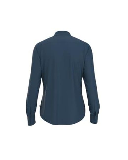 Boss Marineblaue baumwolle schlankes fit t -shirt in Blue für Herren