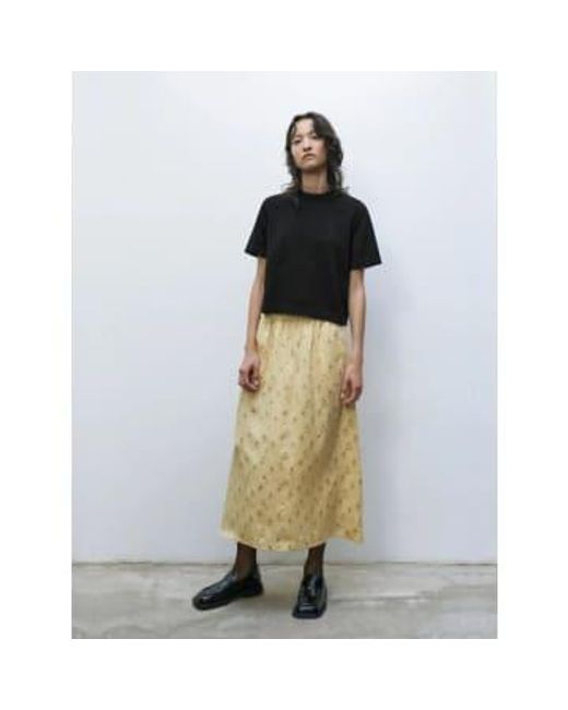 Cordera Multicolor Silk Floral Skirt Jojoba One Size