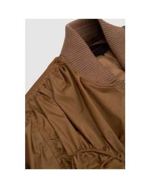 Simone Rocha Brown Classic Bomber With Ruching Olive M