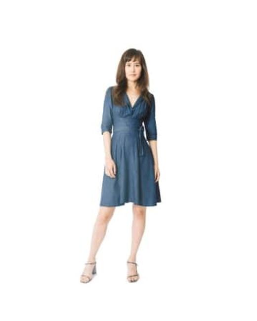 Percy Langley Blue Chambray Dorothy Dress By Elaine Bernstein 10