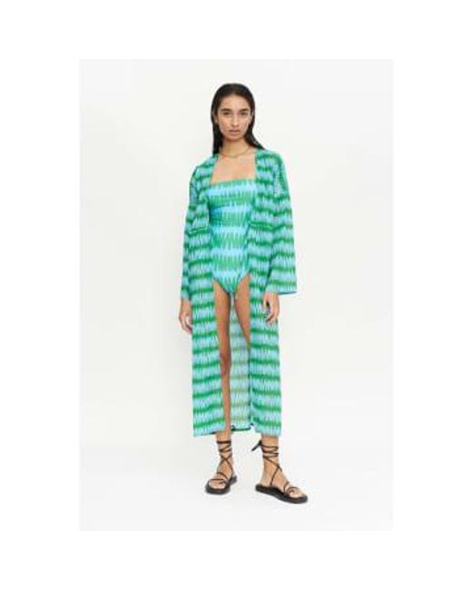 Compañía Fantástica Green Summer Vibes Striped Kimono S