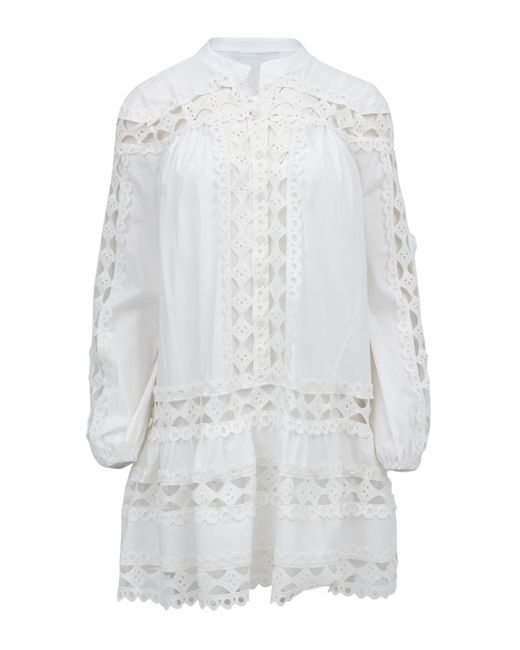 Devotion Short Long Sleeve Christina Lace Dress White