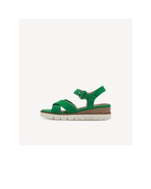 Tamaris Green Suede Sandals 36