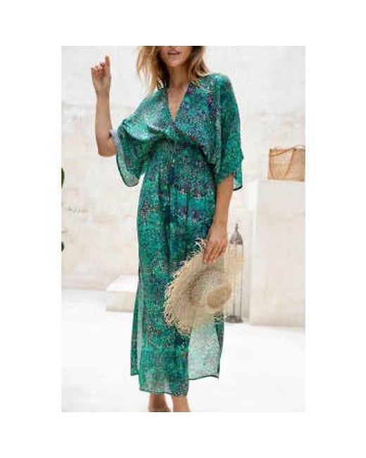 Sophia Alexia Green Bubbles Capri Kimono Small/medium
