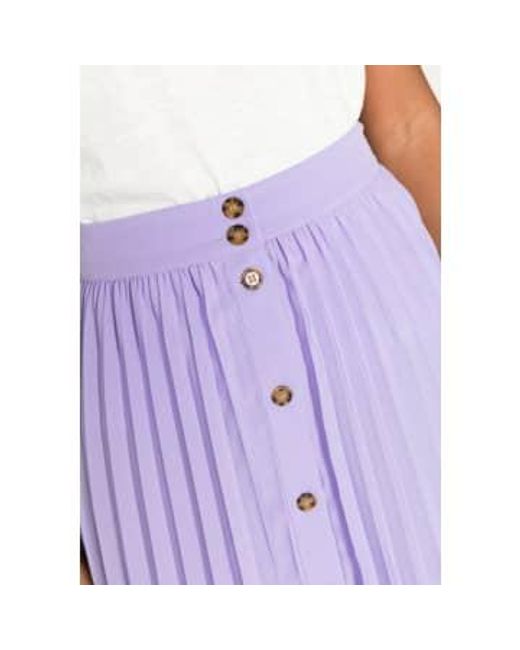 SELECTED Purple Plisse Skirt