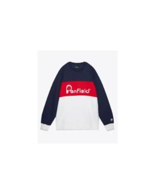 Penfield Red Navy Hudson Sweatshirt Xs for men