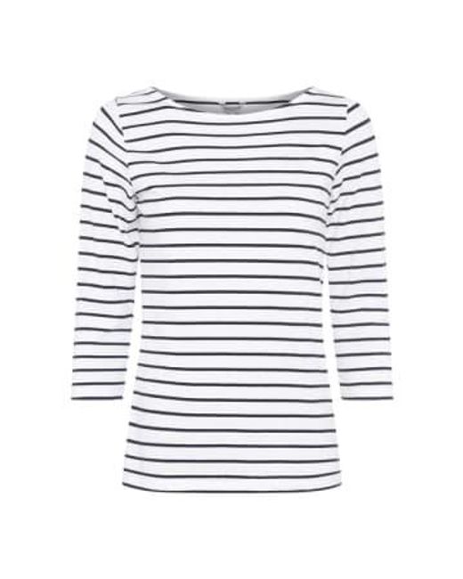 Great Plains Essential Jersey Top Optic /white Organic Cotton