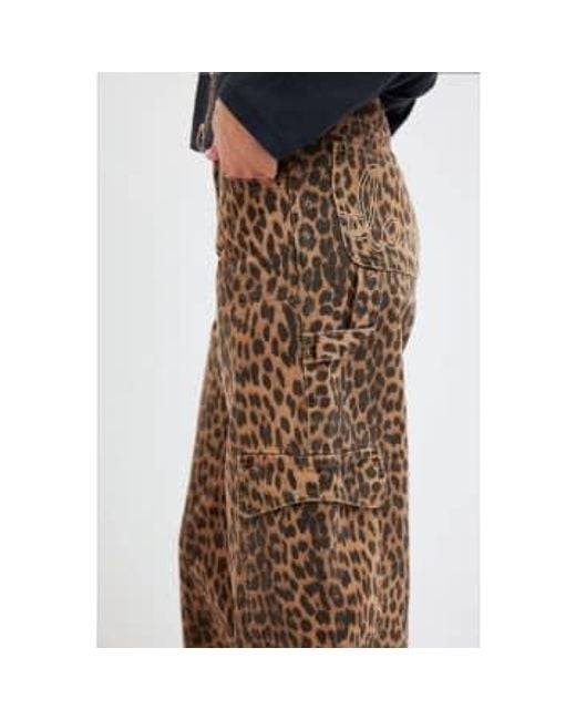 Damson Madder Natural Leopard Cargo Jeans / 10