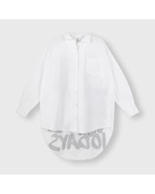 Oversized Shirt Sabatical di 10Days in White
