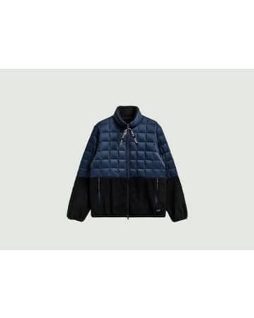 Taion Blue Quilted Fleece Jacket S for men
