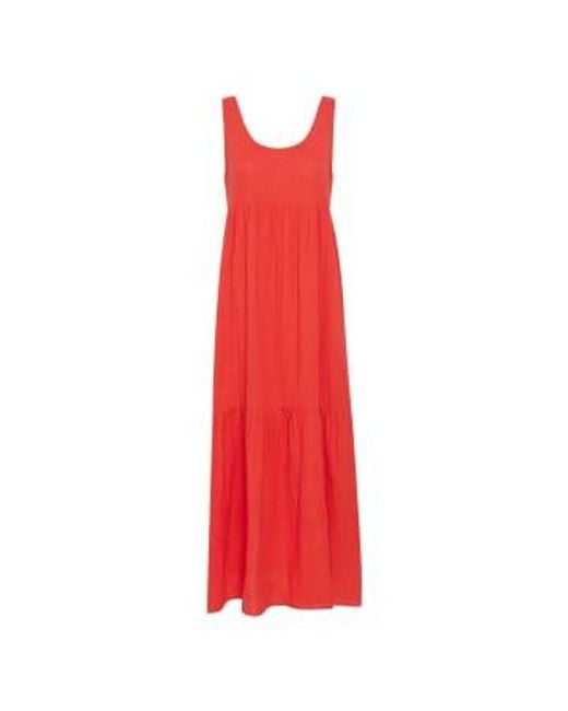 Foxa Maxi Dress-Grenadine-20117065 Ichi de color Red