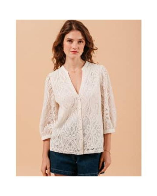 Grace And Mila Or Misha Blouse Off di Grace & Mila in Natural