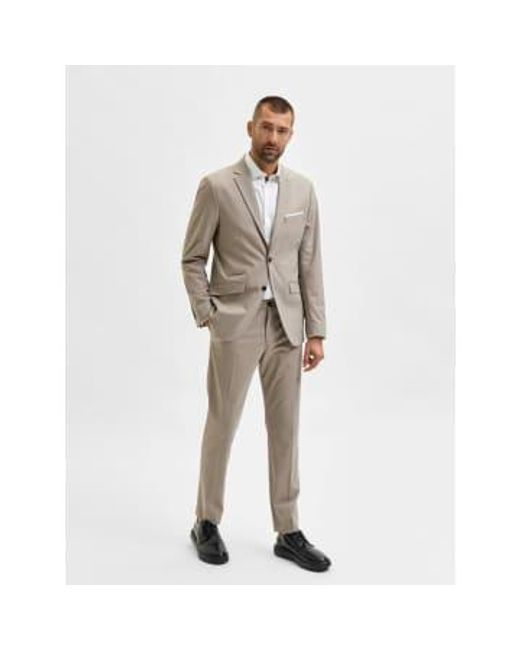 Pantalon de costume léger SELECTED pour homme en coloris Natural
