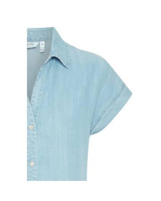 Camisa ss en mezclilla azul claro B.Young de color Blue