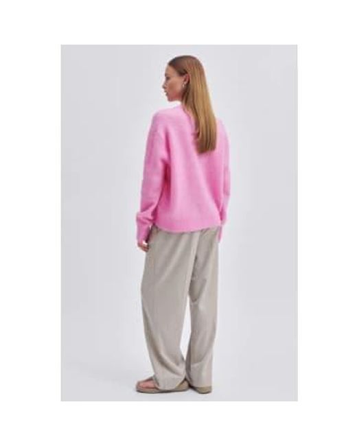 Brookline knit cardigan Second Female de color Pink