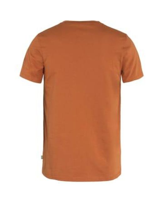 Fjallraven Arctic Fox T Shirt Brown 1 di Fjallraven in Orange da Uomo
