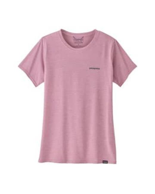 Patagonia Pink T-shirt Capilene Cool Daily Graphic Milkweed M