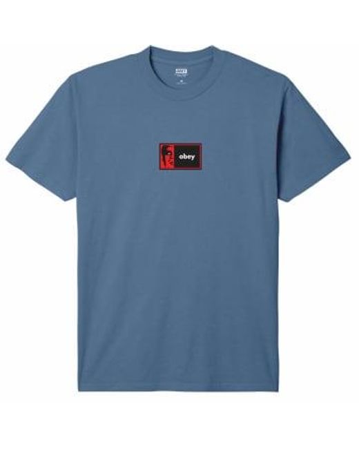 Obey Blue Half Icon T-shirt for men
