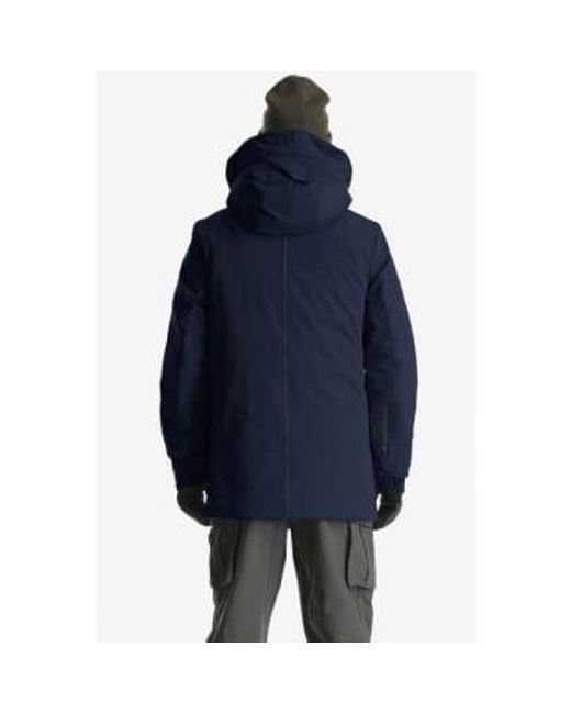 KRAKATAU Blue Masaru Removable Hood Padded Jacket for men