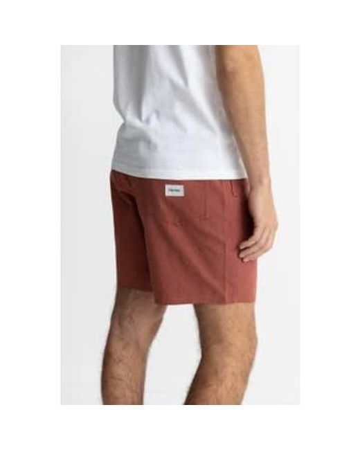 Rhythm White Clay Textu Linen Jam Shorts / 32 for men