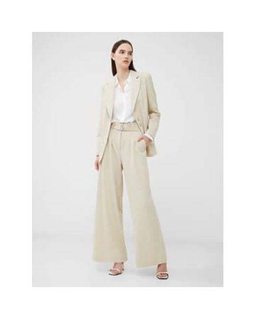 Everly Suiting Trousers Or Oyster Gray di French Connection in White