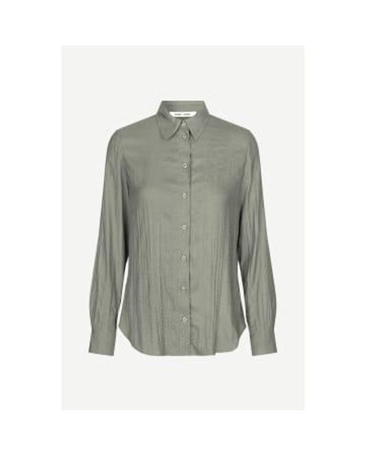 Samsøe & Samsøe Gray Dusty Olive 15158 Saisabel Shirt Size Xs