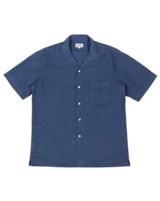 Hartford Blue Palm Mc Pat Blend Shirt Cobalt for men