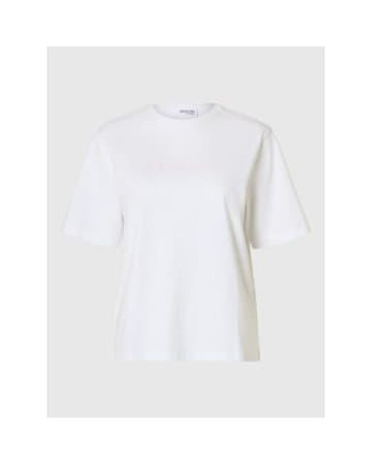 SELECTED White Vilja t -shirt