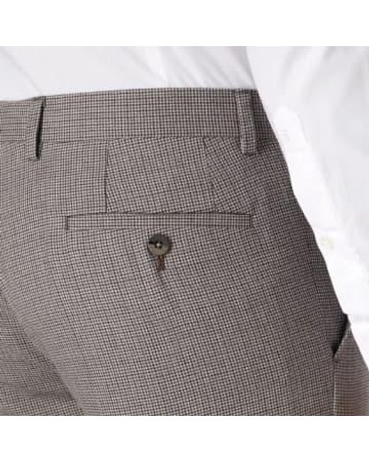 Lazio Houndstooth Suit Trouser Brown di Remus Uomo in Gray da Uomo