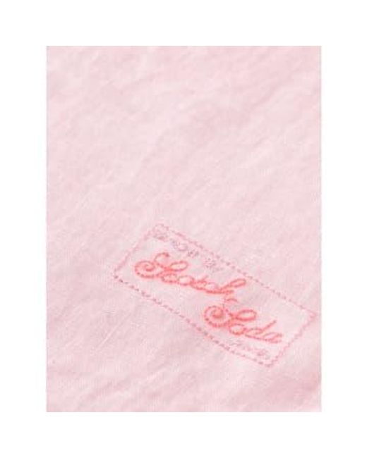 Scotch & Soda Pink Linen Shirt With Loop On The Sleeves S for men