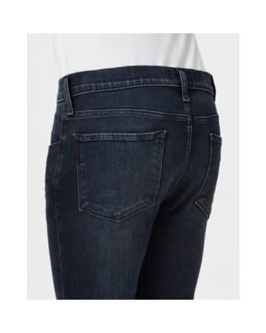 PAIGE Blue Lennox Egan Dark Washed Denim Slim Fit Jeans 30w for men