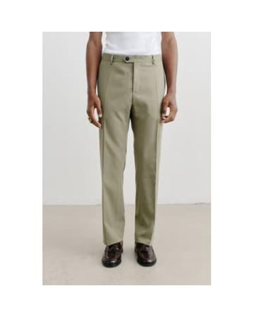 Relaxed Tailored Trousers Chalk di A Kind Of Guise in Green da Uomo