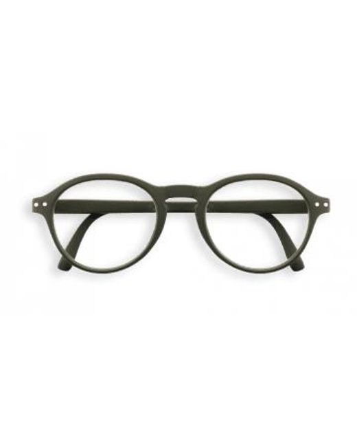 Izipizi Black Khaki Foldable Frame Style F Reading Glasses 1 + for men