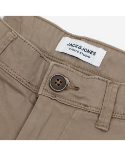Pantalones cortos bowie chino en beige Jack & Jones de hombre de color Gray