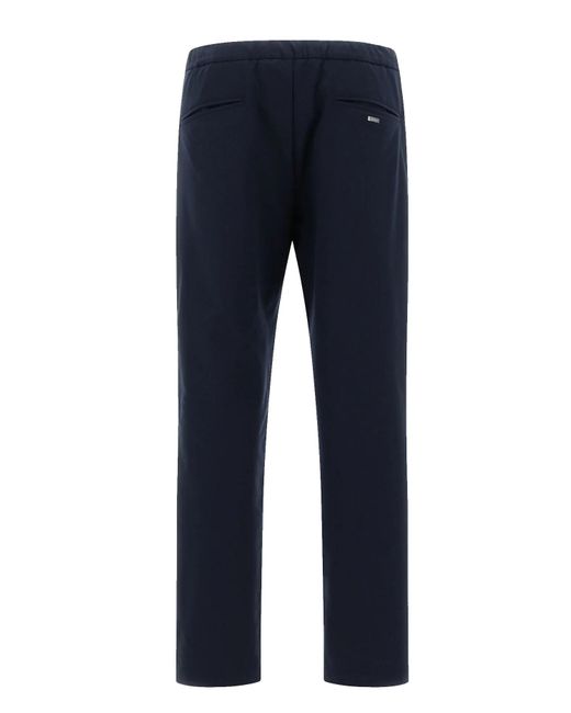 Herno Blue Warm Tech Trousers for men