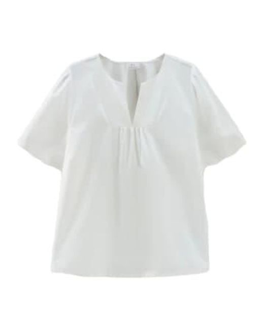 Woolrich White Poplin Shirt Plaster Xs