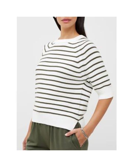 French Connection White Lily Mozart Stripe Short Jumper