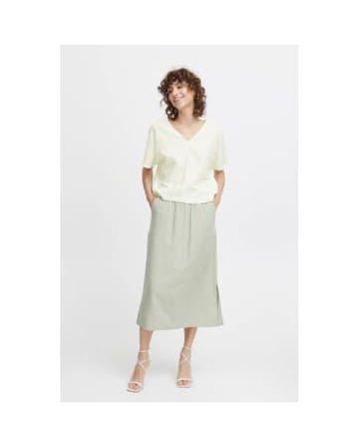 Byoung Falakka V Neck Blouse In Marshmallow di B.Young in White