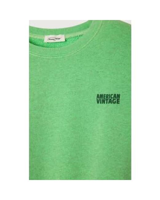 American Vintage Green Overdyed Parakeet Doven Sweatshirt S
