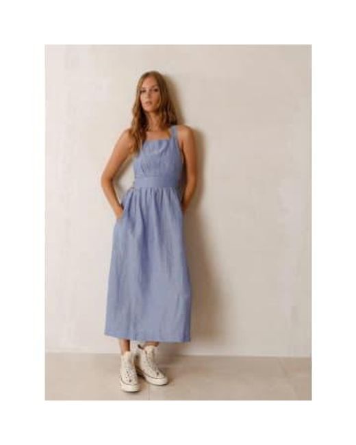 Indi & Cold Blue Glacial Tight Midi Dress S