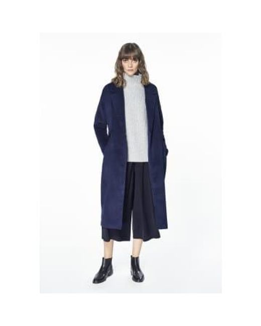 Paisie Blue Wool Coat