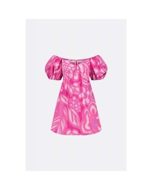 FABIENNE CHAPOT Pink Hot Rose Regina Short Dress 34