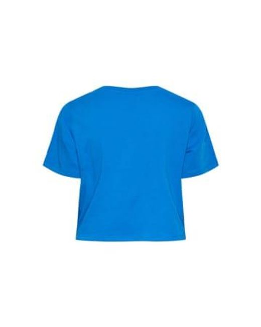 Pieces Blue Pcsara French T-shirt for men