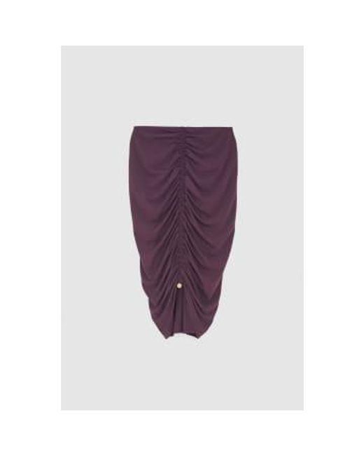 Patrizia Pepe Purple Blazon Drawstring Skirt M