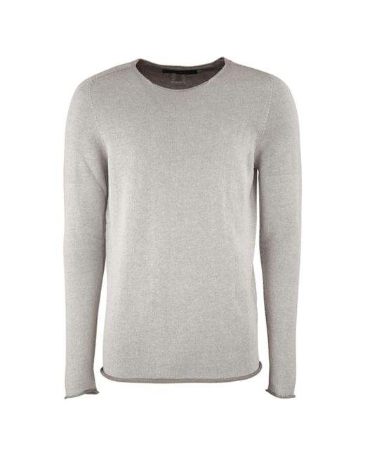 Camisa manga larga cuello redondo punto punto algodón arena Hannes Roether  de hombre de color Gris | Lyst