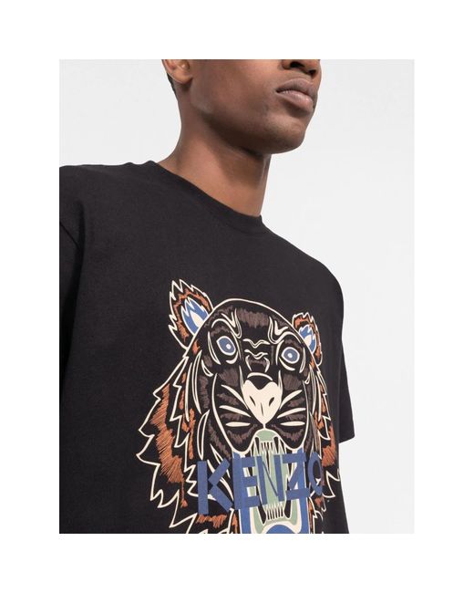 KENZO Black Tiger Print T Shirt | Lyst
