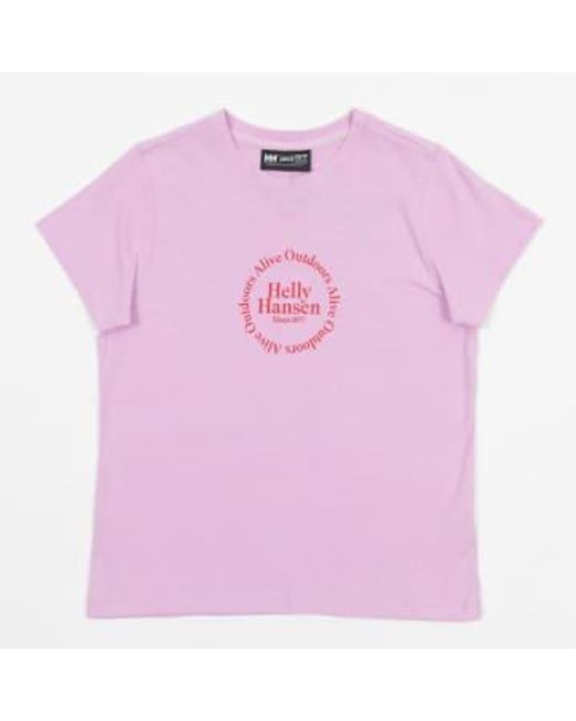 Womens Core Graphic T Shirt In di Helly Hansen in Pink