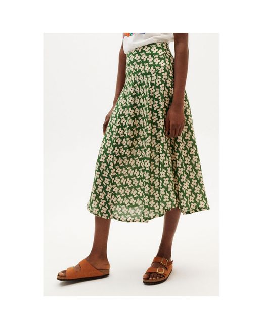 Thinking Mu Green Daisy Amelie Skirt Lyst
