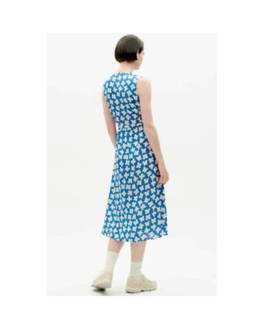 Or Butterfly Amapola Dress Or di Thinking Mu in Blue